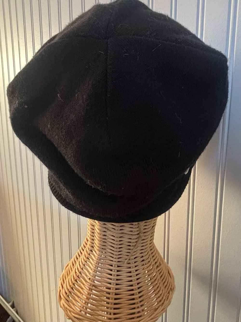 Jean Paul Gaultier Black Beret with White Script Logo